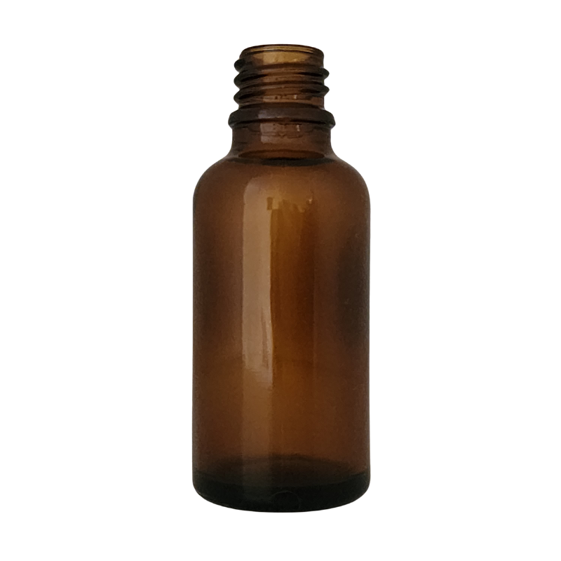 Amber Glass Aromatherapy Bottle No Cap (18mm Neck)