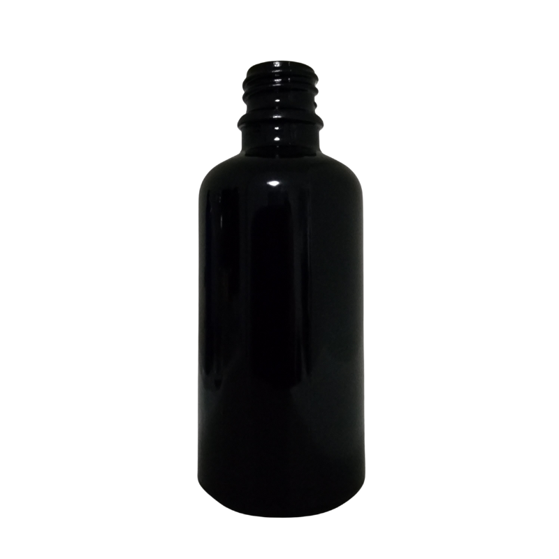 Black Glass Aromatherapy Bottle No Cap (18mm Neck)