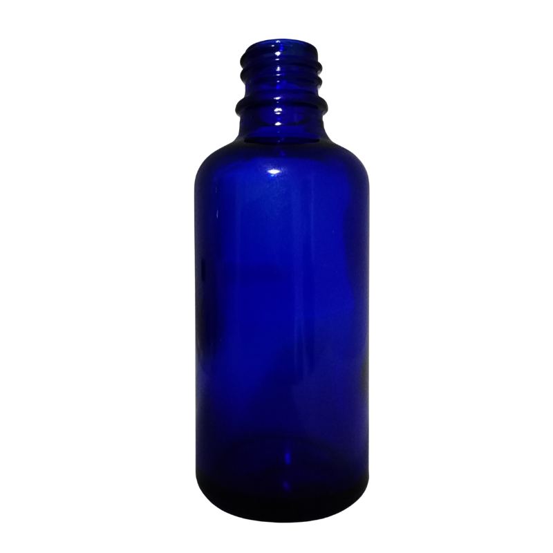 Blue Glass Aromatherapy Bottle No Cap (18mm Neck)