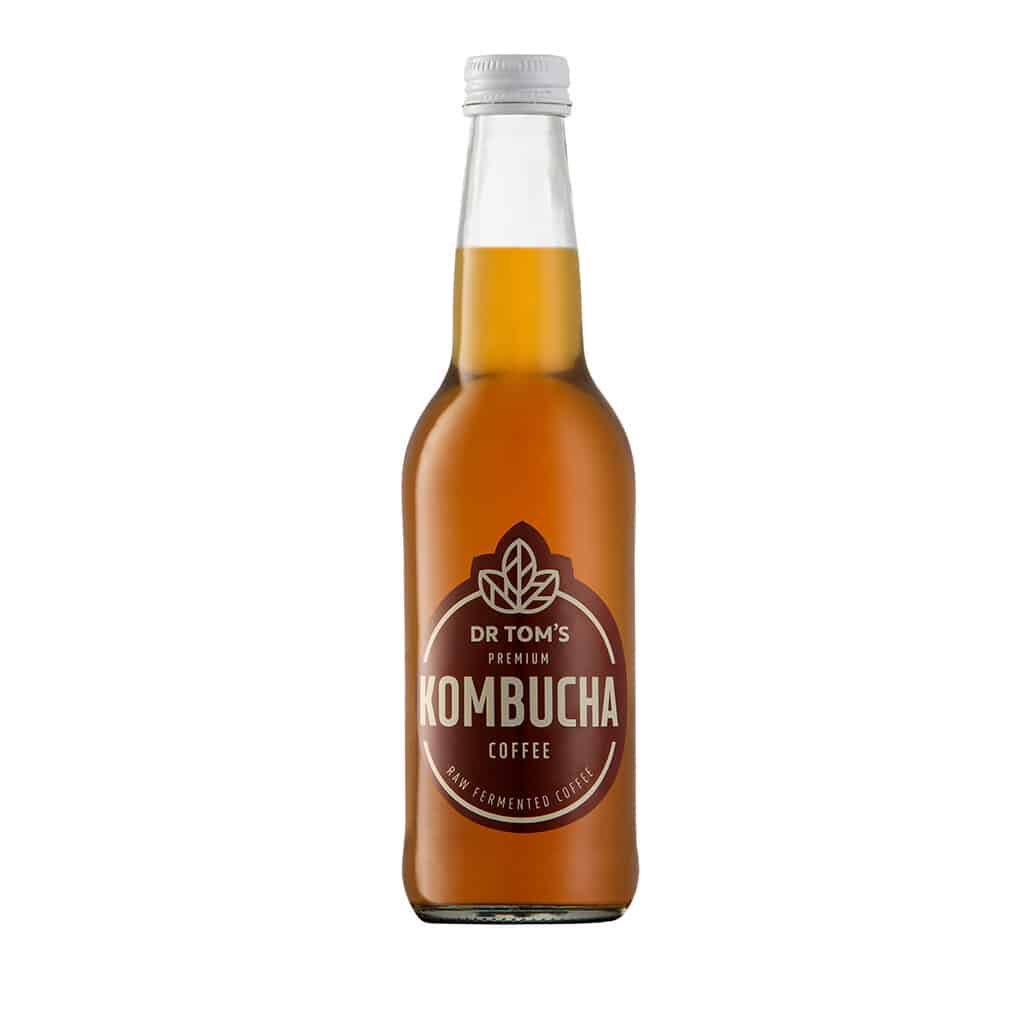 Coffee – GET UP AND GO Dr Tom's Kombucha - SOLD IN BOXES OF 6 - 340ml