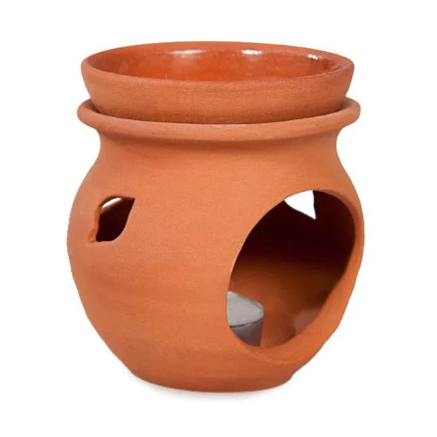 Escentia Burner – Terracotta (incudes burner, candle, crystals, fragrance)