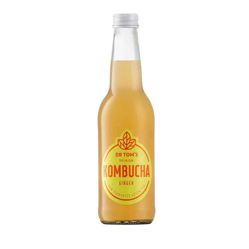 Ginger – ENERGY Dr Tom's Kombucha - SOLD IN BOXES OF 6 - 340ml